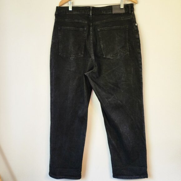 Everlane The Curvy Way High Jeans Straight Leg Women 33R Organic Cotton Black - Picture 2 of 13